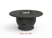 American Fyre Designs Elegant 48" Amphora Gas Firetable Fire Pit Table American Fyre Designs Black Lava Propane Gas 