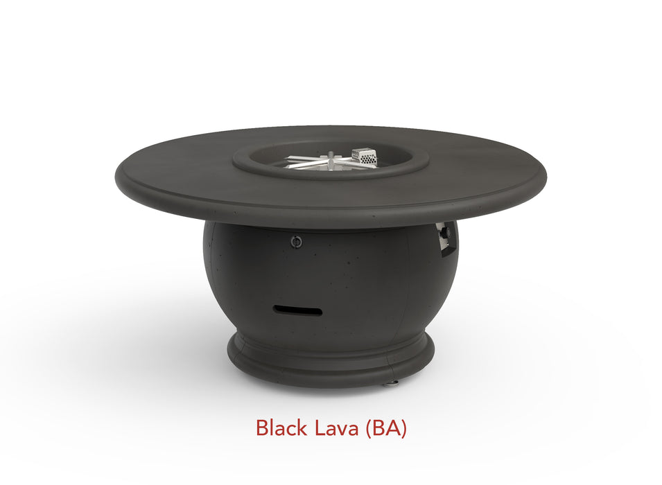 American Fyre Designs Elegant 48" Amphora Gas Firetable Fire Pit Table American Fyre Designs Black Lava Propane Gas 