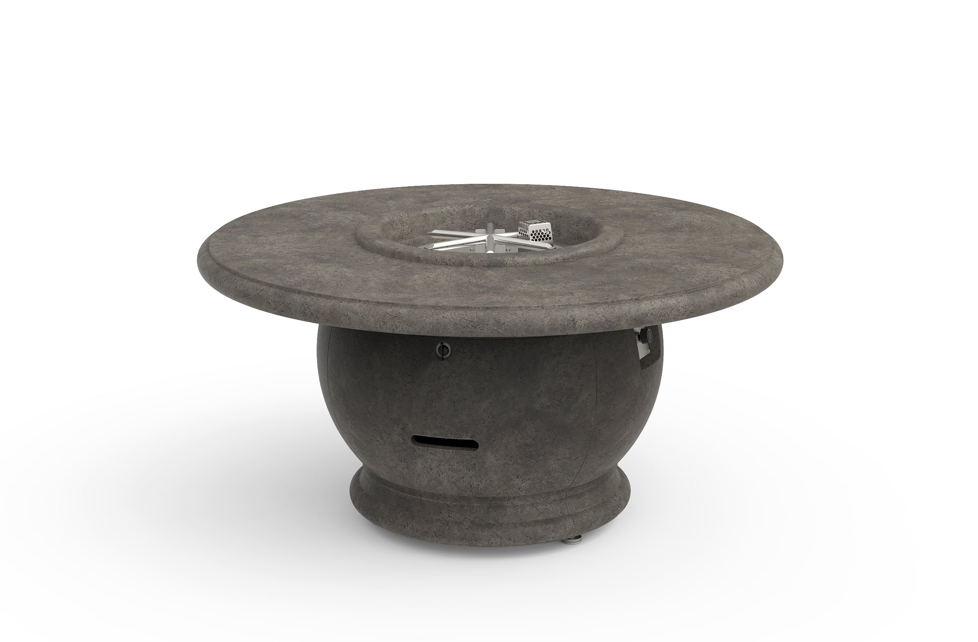 American Fyre Designs Elegant 48" Amphora Gas Firetable Fire Pit Table American Fyre Designs Dark Basalt Propane Gas 