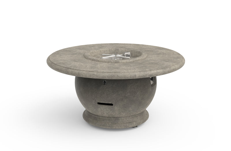 American Fyre Designs Elegant 48" Amphora Gas Firetable Fire Pit Table American Fyre Designs Light Basalt Propane Gas 