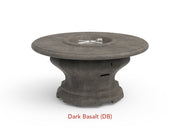 American Fyre Designs 48" Inverted Round Gas Firetable Fire Pit Table American Fyre Designs Dark Basalt Propane Gas 