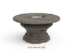 American Fyre Designs 48" Inverted Round Gas Firetable Fire Pit Table American Fyre Designs Dark Basalt Propane Gas 