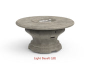 American Fyre Designs 48" Inverted Round Gas Firetable Fire Pit Table American Fyre Designs Light Basalt Propane Gas 