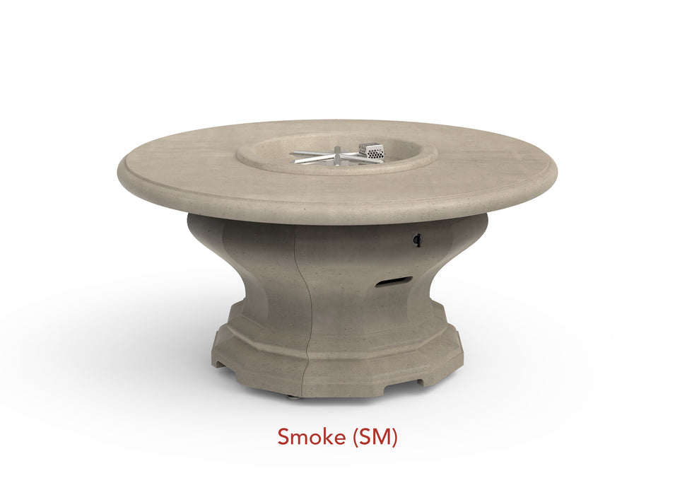 American Fyre Designs 48" Inverted Round Gas Firetable Fire Pit Table American Fyre Designs Smoke Propane Gas 