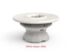 American Fyre Designs 48" Inverted Round Gas Firetable Fire Pit Table American Fyre Designs White Aspen Propane Gas 