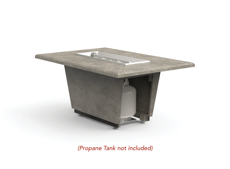 American Fyre Designs 54" Cosmopolitan Rectangle Gas Firetable Fire Pit Table American Fyre Designs   