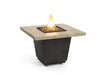American Fyre Designs 36" Reclaimed Wood Cosmopolitan Square Gas Firetable Fire Pit Table American Fyre Designs   