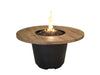 American Fyre Designs 48" Reclaimed Wood Cosmopolitan Round Gas Firetable Fire Pit Table American Fyre Designs French Barrel Oak Propane Gas Manual Ignition System