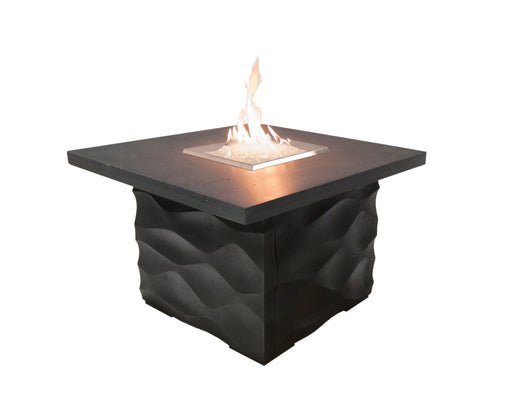 American Fyre Designs 36" Voro Square Gas Firetable Fire Pit Table American Fyre Designs Black Lava Propane Gas 
