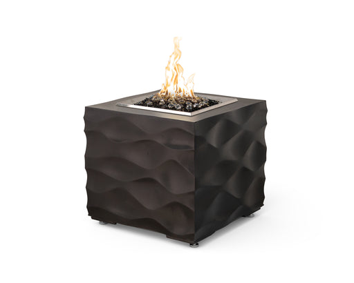 American Fyre Designs 25" Voro Cube Gas Firetable Fire Pit Table American Fyre Designs Black Lava Propane Gas 