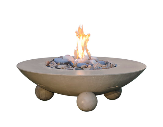 American Fyre Designs 54" Versailles Gas Firetable - Classic Round with Ball Feet Fire Pit Table American Fyre Designs Smoke Propane Gas Manual Ignition System