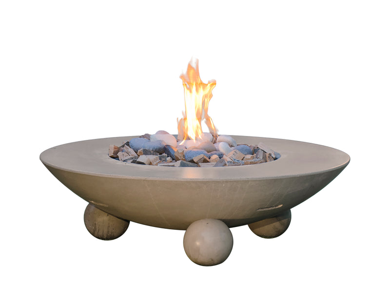 American Fyre Designs 54" Versailles Gas Firetable - Classic Round with Ball Feet Fire Pit Table American Fyre Designs Smoke Propane Gas Manual Ignition System