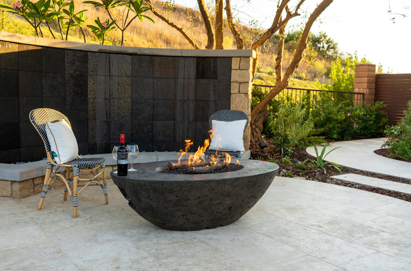 American Fyre Designs 60" Calais Oval Firetable - Sleek Oval Fire Pit Table American Fyre Designs   