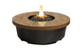 American Fyre Designs 47" Reclaimed Wood Contempo Round Gas Firetable Fire Pit Table American Fyre Designs French Barrel Oak Propane Gas Manual Ignition System