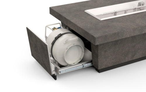 American Fyre Designs 52" Contempo Rectangle Gas Drawer Tank  Firetable Fire Pit Table American Fyre Designs   