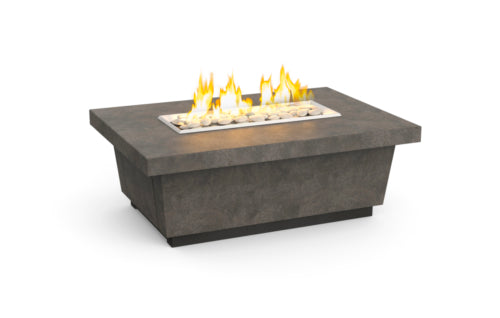 American Fyre Designs 52" Contempo Rectangle Gas Drawer Tank  Firetable Fire Pit Table American Fyre Designs Dark Basalt  
