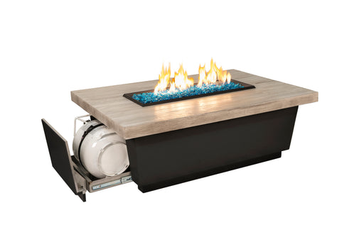 American Fyre Designs 52" Reclaimed Wood Contempo LP Select Firetable Fire Pit Table American Fyre Designs Silver Pine  