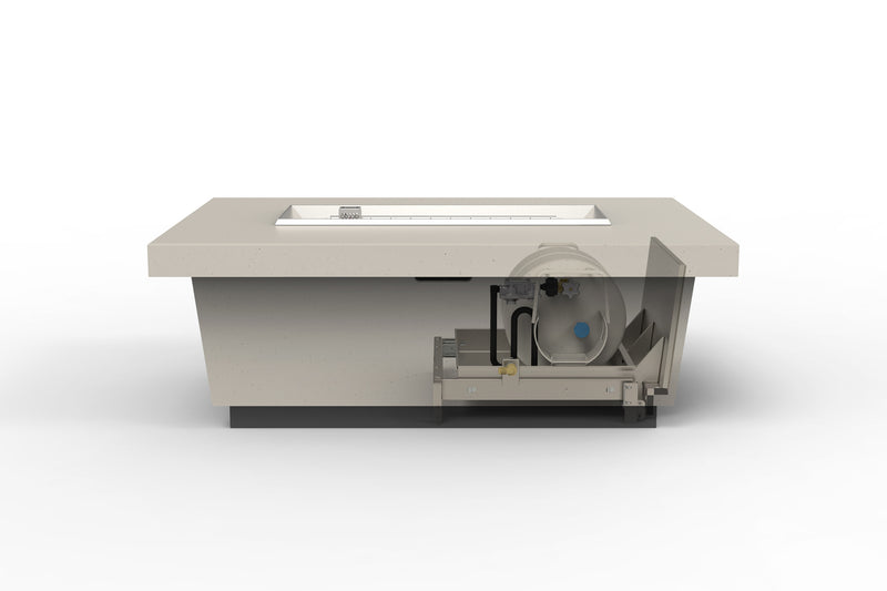 American Fyre Designs 52" Contempo Rectangle Gas Drawer Tank  Firetable Fire Pit Table American Fyre Designs   