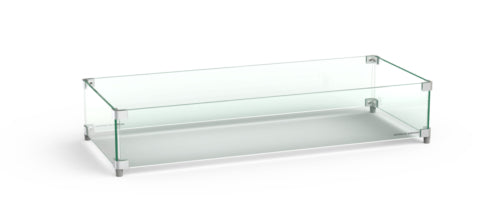 American Fyre Designs 51" Glass Wind Guard for Milan Fire Tables Wind Guards American Fyre Designs   