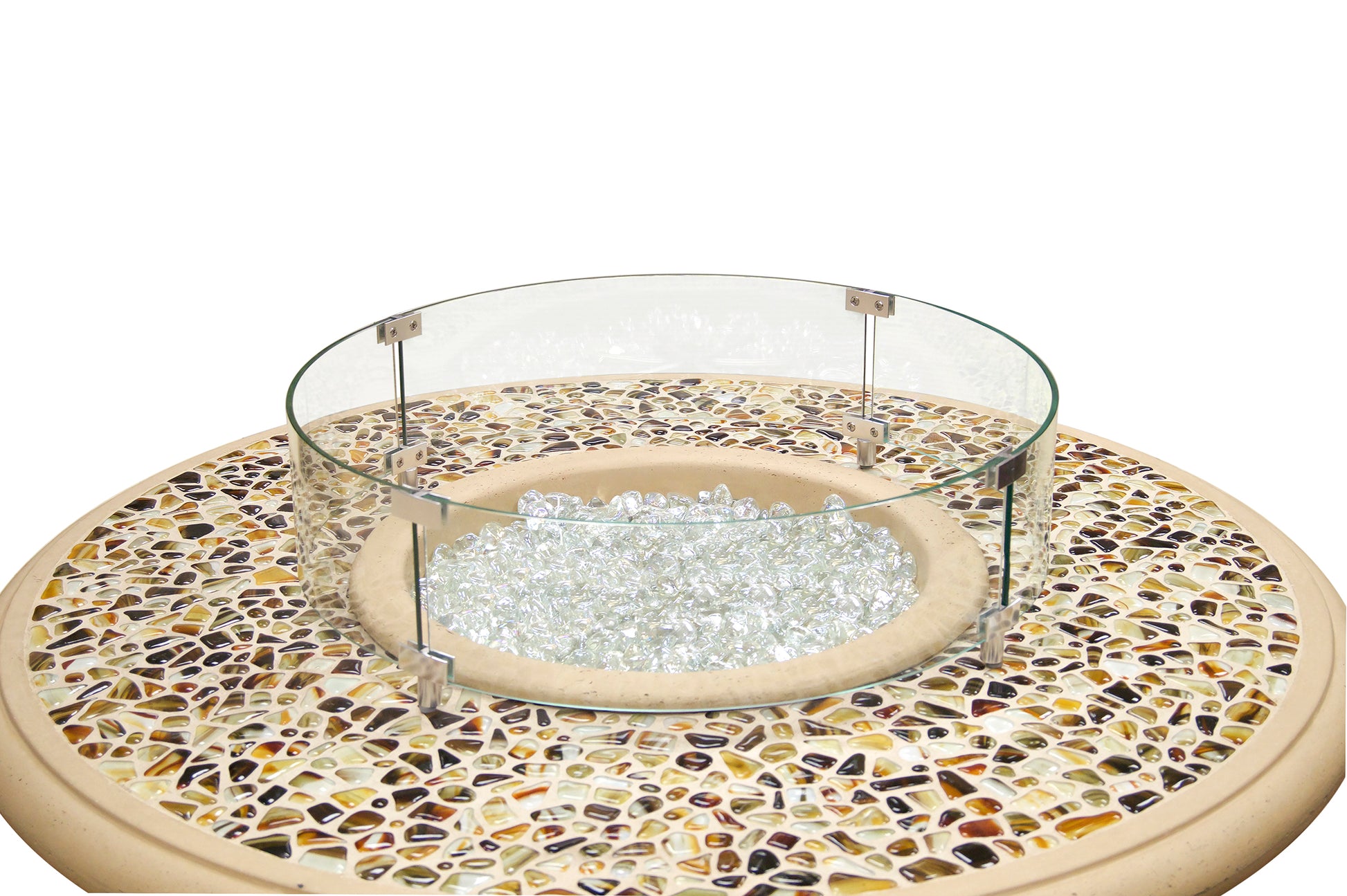 American Fyre Designs 26" Glass Windguard for Round Fire Tables Wind Guards American Fyre Designs   