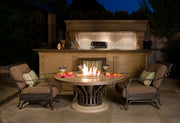 American Fyre Designs 54" Fiesta Round Dining Gas Firetable Fire Pit Table American Fyre Designs   