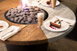 American Fyre Designs 48" Reclaimed Wood Cosmopolitan Round Gas Firetable Fire Pit Table American Fyre Designs   