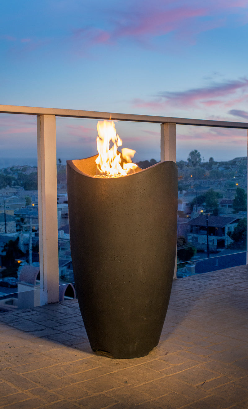 American Fyre Designs 20" Wave Gas Fire Urn With Access Door Fire Urns American Fyre Designs   