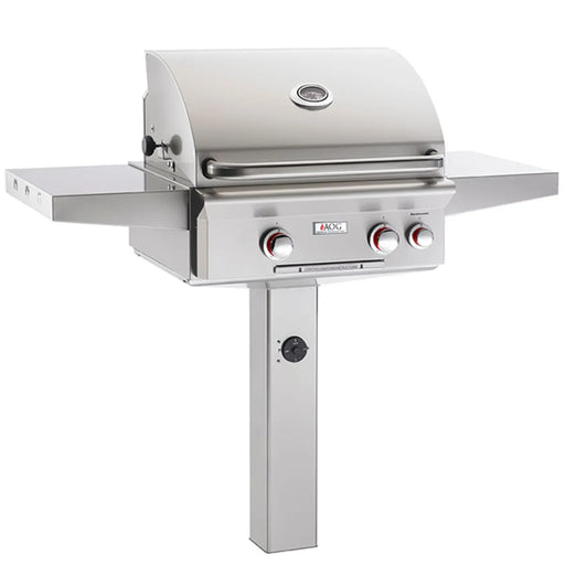 AOG T-Series Post In-Ground Mount Gas Grill - 24" Post Mount Grill American Outdoor Grill (AOG)   