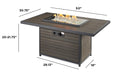 The Outdoor GreatRoom Company Brooks 50" Rectangular Gas Fire Pit Table Fire Pit Table The Outdoor GreatRoom Company   