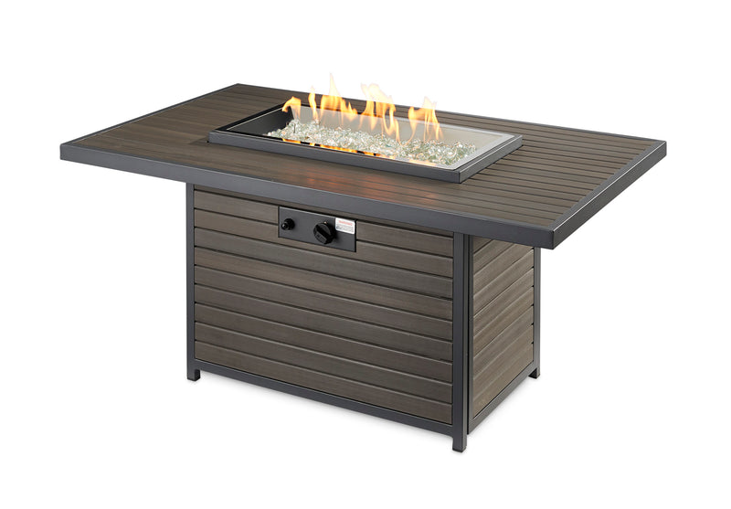 The Outdoor GreatRoom Company Brooks 50" Rectangular Gas Fire Pit Table (BRK-1224-19-K) Fire Pit Table The Outdoor GreatRoom Company   