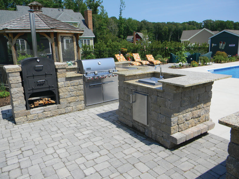 Tuscan Chef GX-CM Deluxe Family 27-Inch Outdoor Wood-Fired Pizza Oven, Countertop OR Built In Pizza Oven Tuscan Chef   