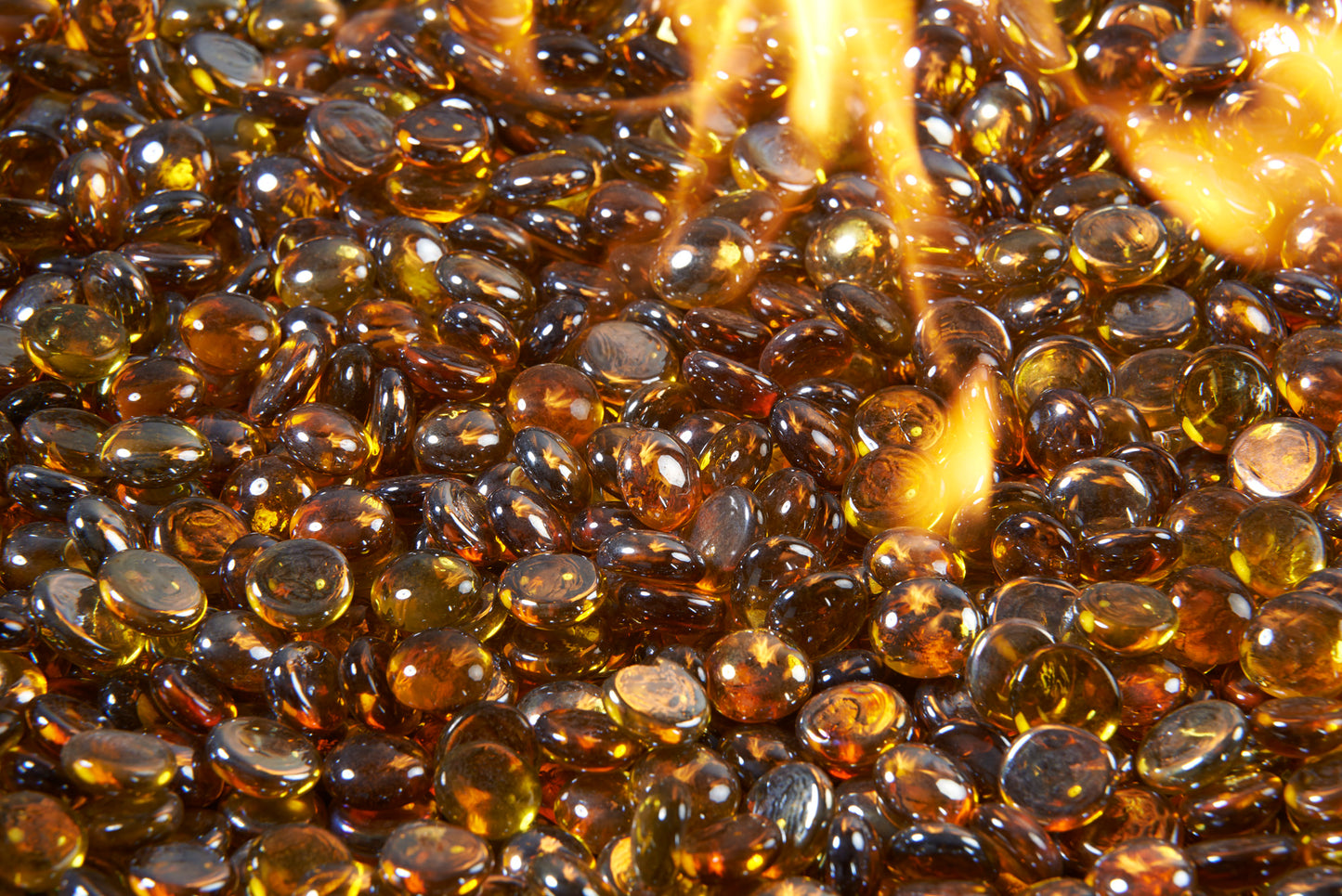 OGR Amber Tempered Fire Glass Gems (CFG-A) Fire Gems The Outdoor GreatRoom Company   