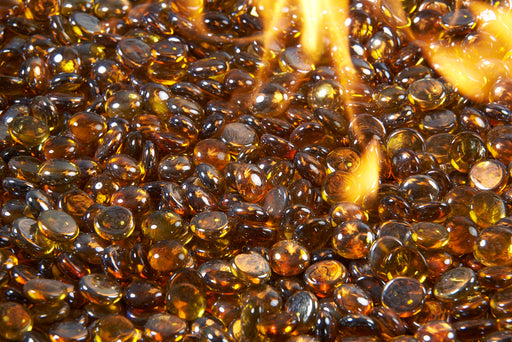 OGR Amber Tempered Fire Glass Gems Fire Gems The Outdoor GreatRoom Company   