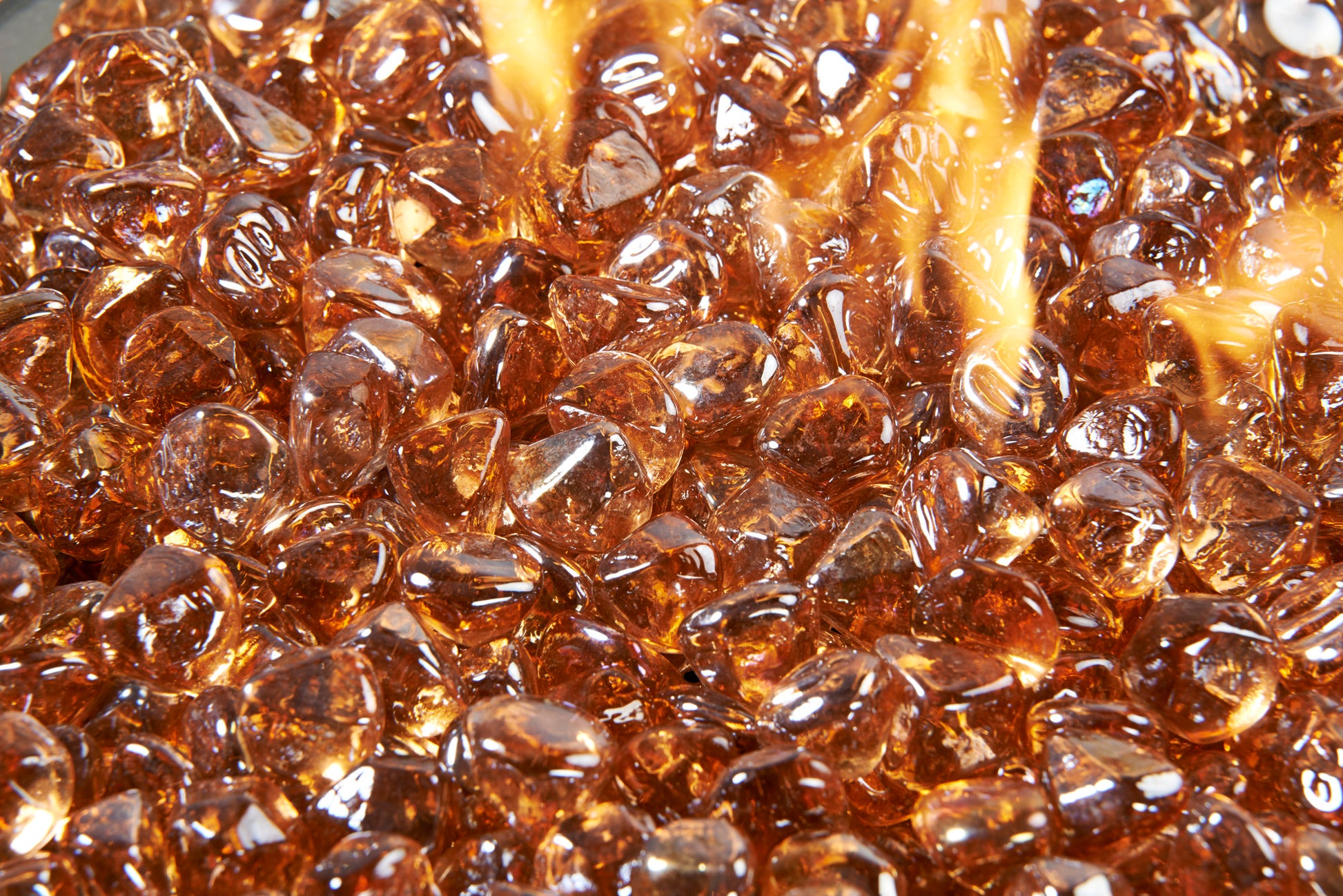 OGR Copper Large Tempered Fire Glass Diamonds (CFLD-C) Diamond Nuggets The Outdoor GreatRoom Company   