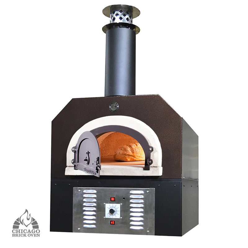 Chicago Brick Oven Hybrid Gas & Wood-Fired CBO-750 Countertop Pizza Oven with Skirt Pizza Oven Chicago Brick Oven (CBO) Copper Vein Propane Commercial