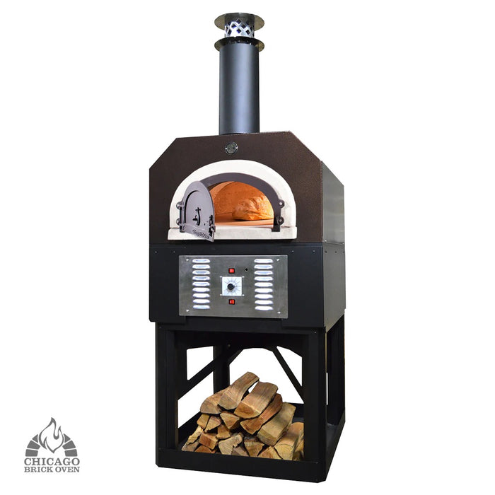 Chicago Brick Oven CBO-750 Hybrid Gas & Wood-Fired Pizza Oven On Stand Pizza Oven Chicago Brick Oven (CBO) Copper Vein Propane Commercial