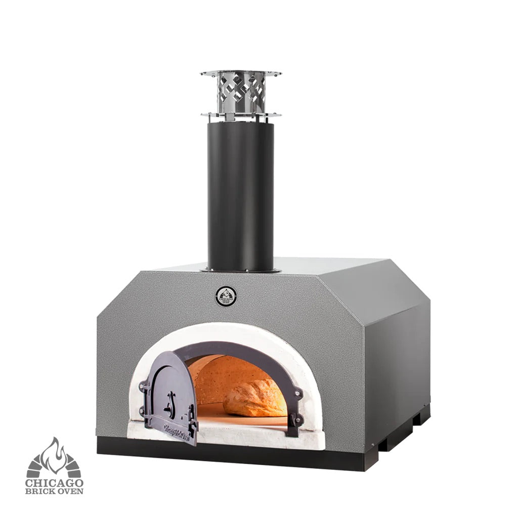 Chicago Brick Oven CBO-750 Tailgater, Wood-Fired Pizza Oven On Custom-Built Aluminum 2-Axle Trailer Pizza Oven Chicago Brick Oven (CBO) Silver Vein  