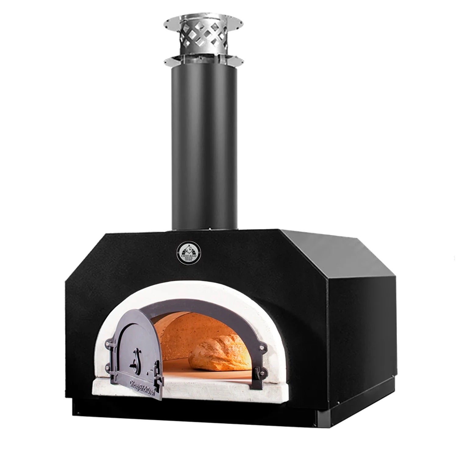 Chicago Brick Oven CBO-750 Tailgater, Wood-Fired Pizza Oven On Custom-Built Aluminum 2-Axle Trailer Pizza Oven Chicago Brick Oven (CBO) Solar Black  