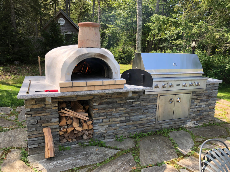 CBO-1000 DIY Kit: 7-Piece Oven - 2-piece Dome, 3-piece Hearth, Arch, Decorative Door Pizza Oven Chicago Brick Oven (CBO)   