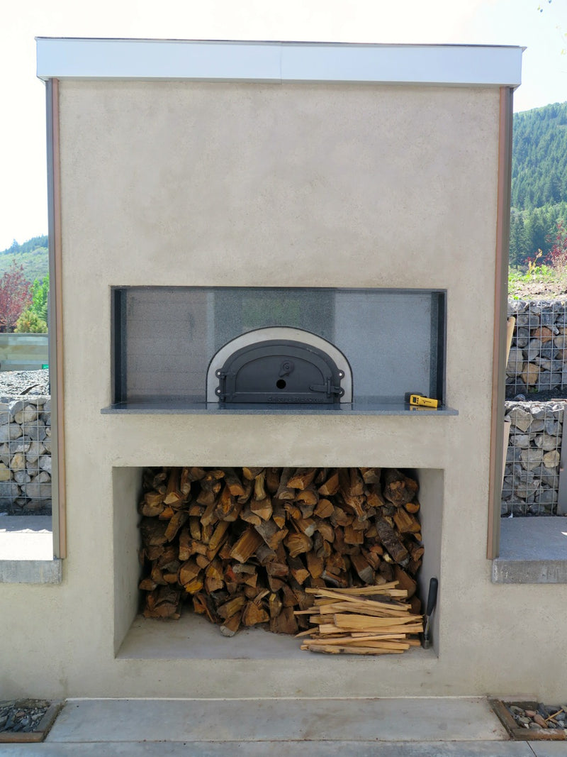 CBO-1000 DIY Kit: 7-Piece Oven - 2-piece Dome, 3-piece Hearth, Arch, Decorative Door Pizza Oven Chicago Brick Oven (CBO)   