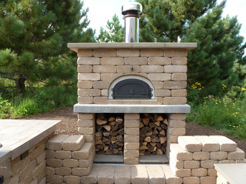 CBO-1000 DIY Kit: 7-Piece Oven - 2-piece Dome, 3-piece Hearth, Arch, Decorative Door Pizza Oven Chicago Brick Oven (CBO)   