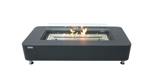 Elementi Sydney Concrete Ethanol Gas Fire Table 62" for Indoor or Outdoor Use - Multiple Colors Available Fire Pit Table Elementi Slate Black  
