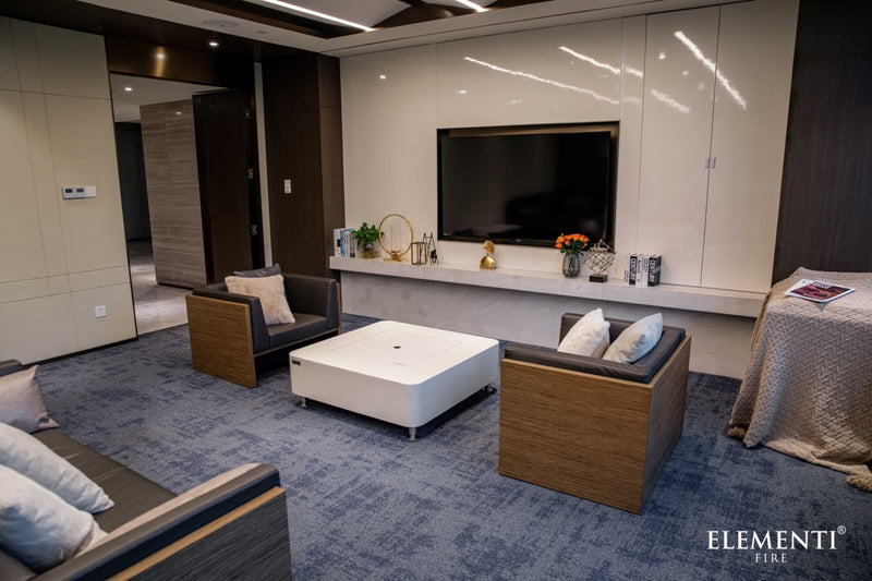 Elementi Perth Concrete Ethanol Gas Fire Table 40" for Indoor or Outdoor Use - Multiple Colors Available Fire Pit Table Elementi   