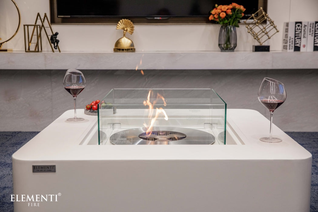 Elementi Perth Concrete Ethanol Gas Fire Table 40" for Indoor or Outdoor Use - Multiple Colors Available Fire Pit Table Elementi   