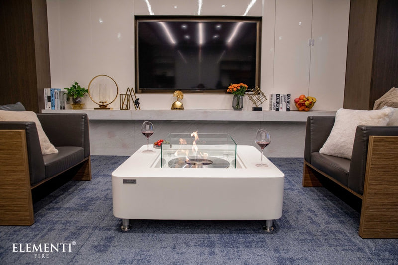 Elementi Perth Concrete Ethanol Gas Fire Table 40" for Indoor or Outdoor Use - Multiple Colors Available Fire Pit Table Elementi   