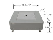 Elementi Perth Concrete Ethanol Gas Fire Table 40" for Indoor or Outdoor Use - Multiple Colors Available Fire Pit Table Elementi   
