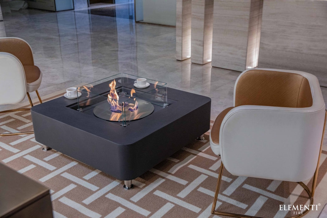 Elementi Perth Concrete Ethanol Gas Fire Table 40" for Indoor or Outdoor Use - Multiple Colors Available Fire Pit Table Elementi   
