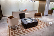 Elementi Perth Concrete Ethanol Gas Fire Table 40" for Indoor or Outdoor Use - Multiple Colors Available Fire Pit Table Elementi   