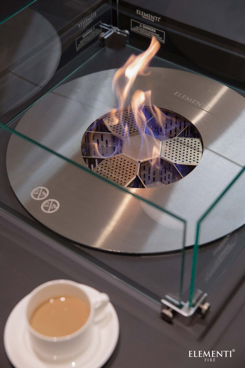 Elementi Perth Concrete Ethanol Gas Fire Table 40" for Indoor or Outdoor Use - Multiple Colors Available Fire Pit Table Elementi   