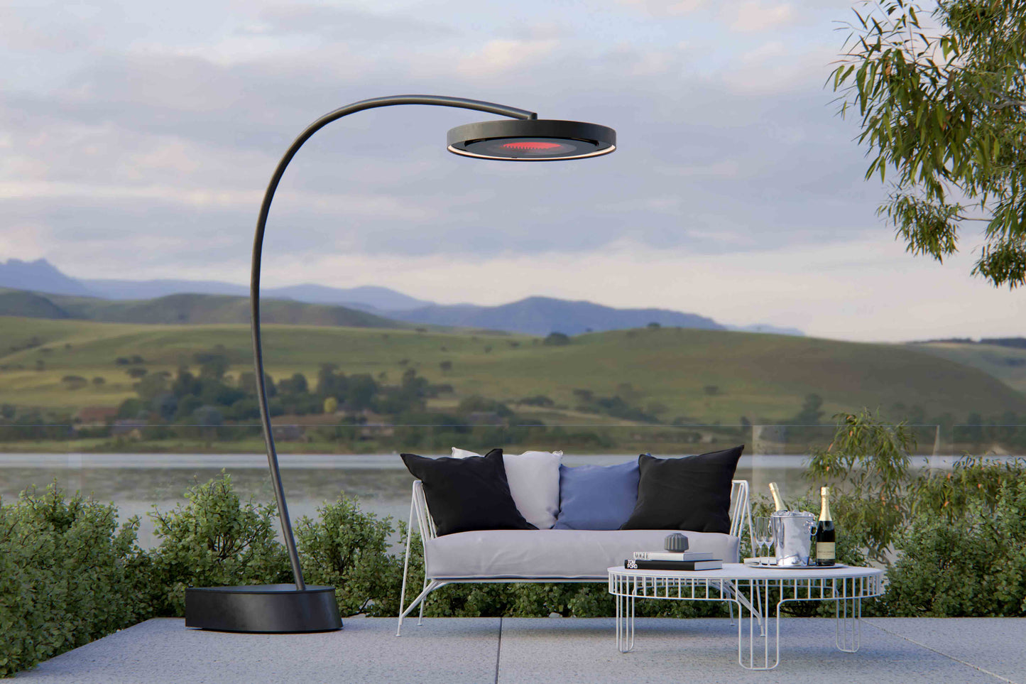 Bromic Eclipse Smart Heat Portable Electric Patio Heater - Dimmable Control - Efficient Outdoor Heating Free Standing Heaters Bromic   